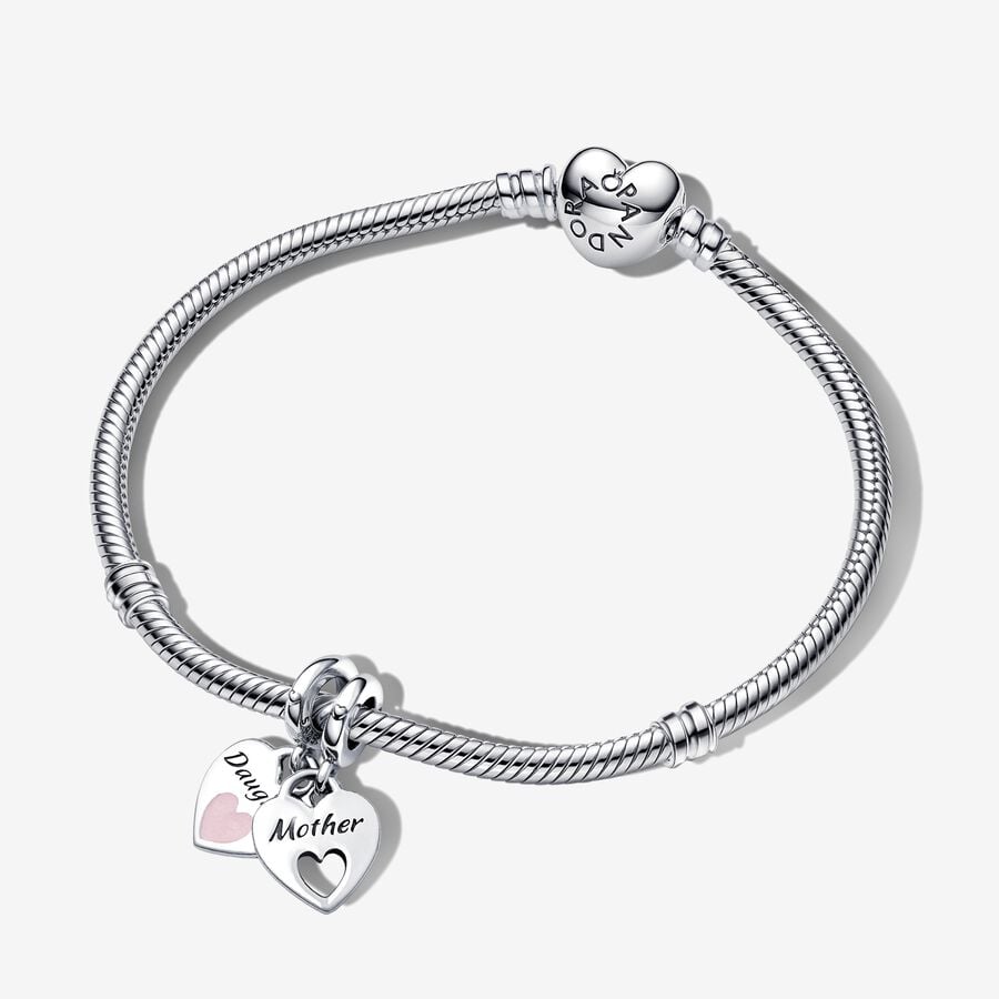 Splittable Heart Charm and Bracelet Set